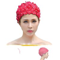 Swimming Cap Womens Fashionable And Comfortable Three Dimensional Flower al Swimming Cap Womens Long Hair Curl Swimming Hot