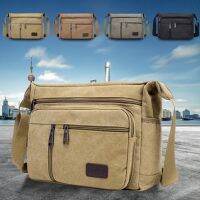 Casual Retro Business Bag High Capacity Canvas Outdoor Simple Version Shoulder Bag Diagonal Package Men Crossbody