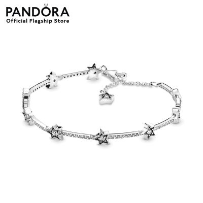 Pandora Silver Celestial Stars Bracelet เครื่องประดับ สร้อยข้อมือ สีเงิน เงิน สร้อยข้อมือสีเงิน สร้อยข้อมือเงิน ชาร์ม สร้อยข้อมือแบบชาร์ม