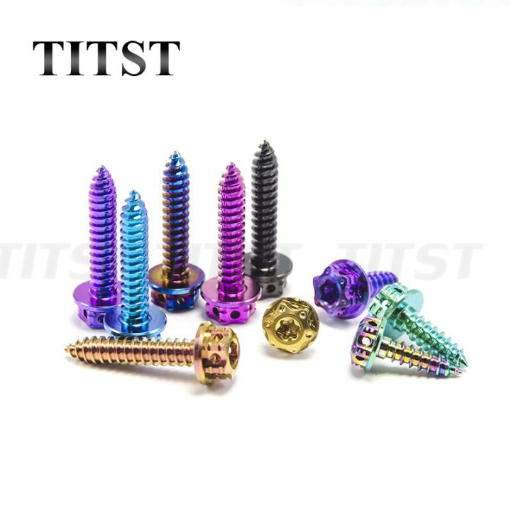 titst-m4-m5-m6-gr5แข็งไทเทเนียมอัลลอยด์-cnc-ข้อมูลจำเพาะของการแข่งขันหัวเจาะรูปดาวสกรูเกลียวปล่อยการติดตั้งสากล