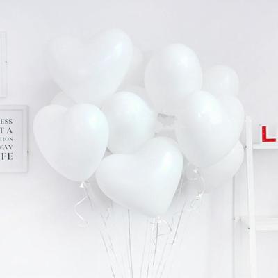【CC】 10/20pcs 2.2g white heart-shaped latex balloons for wedding birthday party decoration inflatable helium