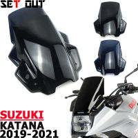 อุปกรณ์เสริมรถจักรยานยนต์กีฬากระจก Visor Viser Wind Deflector สำหรับ 2019 2020 2021 GSXS1000 19-21 Double Bubble