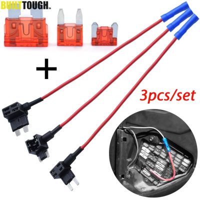 12V Small Medium Car Fuse Add-a-circuit TAP Adapter Holder Micro/Mini/Standard 10A Blade Fuses For Toyota VW Hyundai KIA Renault Fuses Accessories