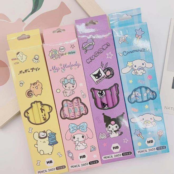 【Ready stock】 12pcs Sanrio HB pencil cinnamoroll Environmental Pencil ...