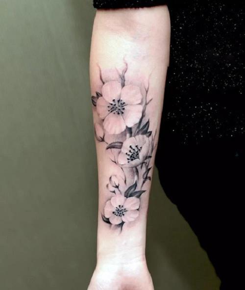 HCM]Hình xăm dán nữ tatoo hoa mai kích thước 15 x 21 cm - miếng ...