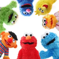 ต้นฉบับขนาดใหญ่ Sesame Street หุ่นมือแสดงหุ่น Elmo การ์ตูนตุ๊กตาตุ๊กตานุ่มวันเกิดสำหรับเด็กเด็กของขวัญปีใหม่-Huidkeir