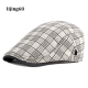 Lijing หมวกหมวกแก๊ปโผล่แบบอังกฤษสำหรับผู้ชาย,หมวก Newsboy หมวกแบนระบายอากาศได้ดี