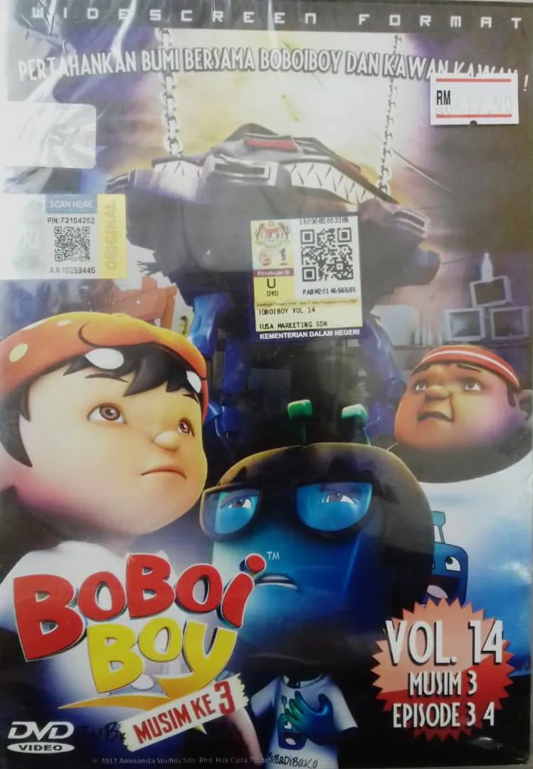 DVD Original Malay Cartoon Movie Boboiboy Vol 14 - Movieland682786 | Lazada