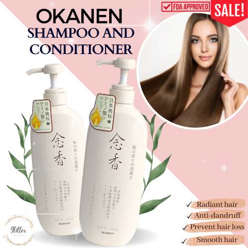 Okanen Natural Japanese Sakura Perfume Shampoo and Conditioner Set Dandruff Shampoo Conditioner