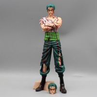 Roronoa Zoro ภาพอนิเมะหนึ่งชิ้น29ซม. รูปปั้น Pvc หุ่นแอคชั่นตกแต่งคอลเล็กชั่นตุ๊กตาโมเดลของเล่นของขวัญสำหรับเด็กผู้ชาย