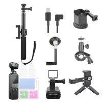 For Pocket Accessories Set,Ptz Adapter With Ptz Extension Rod And Car Bracket And Bicycle Bracket And Film 2 Suit And Backpack Clip And Desktop Tripod And Data Cable