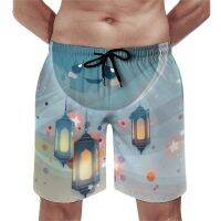 บอร์ดสั้น Ramadan Kareem Fun Swimming Pants Lantern Moon Man Comfort Running Trend พลัสขนาด บอร์ดสั้น Pants