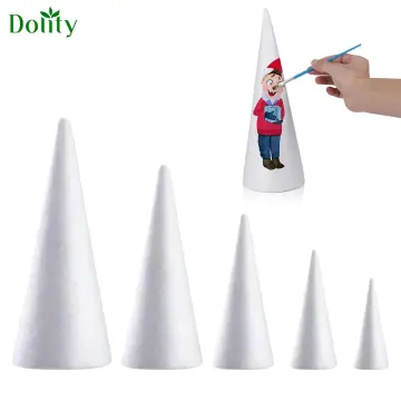 DIY Crafts 10pcs Foam Cones for Crafts DIY Foam Tree Cones White Cones Foam  Cone Tower Polystyrene Art Supplies for Christmas Home Craft Project