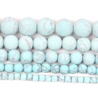 Natural Stone Beads Frosted Light Blue Turquoise Round Loose Beads For Jewelry Making Needlework Bracelet Diy Strand 4 12 MM