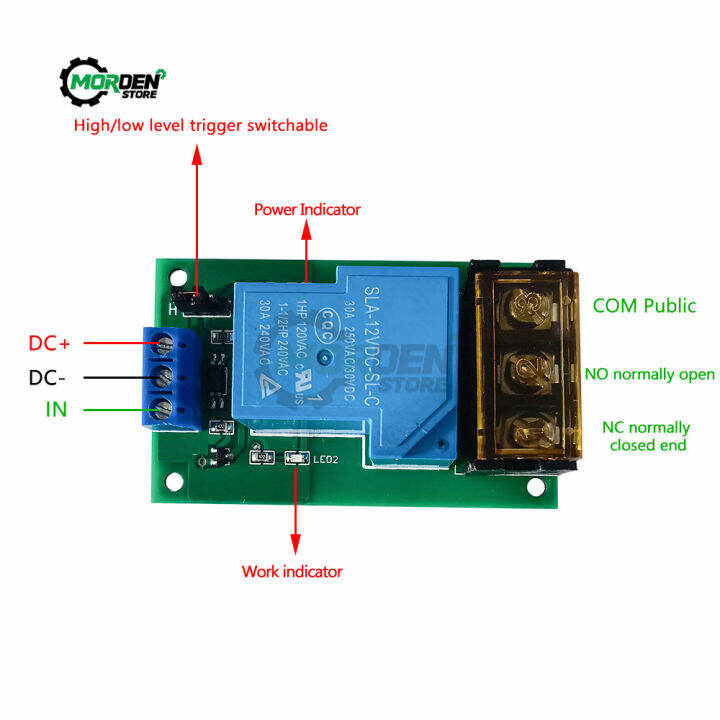 dc5v12โวลต์24โวลต์โมดูลรีเลย์พลังงานสูงทางเดียวสูงต่ำไก-optocoupler-แยกคณะกรรมการรีเลย์แหล่งจ่ายไฟอุปกรณ์เสริม