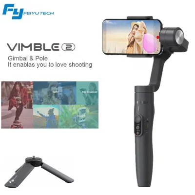 FEIYU Vimble 2 3แกนเครื่องกันสั่นแบบมือถือสมาร์ทเซลฟี่ปรับได้สำหรับ Gopro กล้องเพื่อการกีฬา Iphone 8 7 6 S Xiaomi Samsung