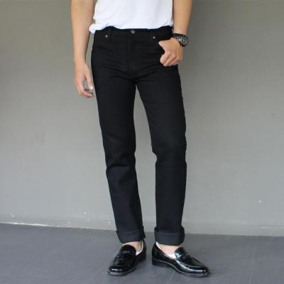 Golden Zebra Jeans กางเกงยีนส์ชาย(Size28-40)ขากระบอกเล็กผ้ายืดสีดำ