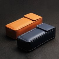 Japan YELLOWS PLUS high-grade PU leather retro personality square myopia Sun Shawn Yue handmade glasses case