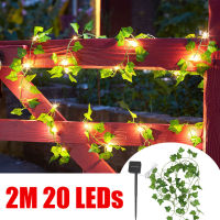 LED Solar Maple Leaf Ivy Vine String Lights Garland Fairy Lights Waterproof Outdoor Garden Decors Wedding Christmas Party Lamp