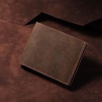 Vintage Dolars Money Mens Wallet Clip Banknote Holders Leather Thin Crazy Horse Cowhide Clips Luxury Mans Wallets Card Holder