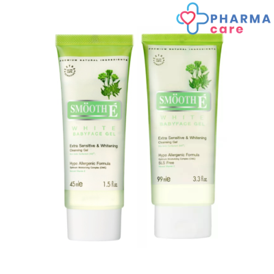 SMOOTH E WHITE BABYFACE GEL - สมูทอี ไวท์ เบบี้เฟส เจล เจลล้างหน้า  1.5 ออนซ์ หรือ3.3 ออนซ์ [Pharmacare]