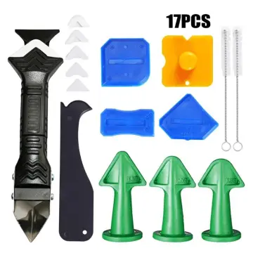 5Pcs Silicone Sealant Tool Spreader Finish Kit Caulk Tile Grout Applicator