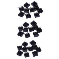 30 Pcs Black Aluminum Cooler Radiator Heat Sink Heatsink 20mm x 20mm x 10mm