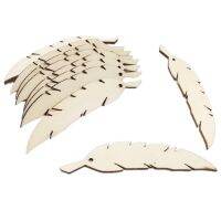 【YF】❀▨ஐ  25PCS Feather Crafts Tags Hanging Ornaments Labels for Trees Wedding Decorations