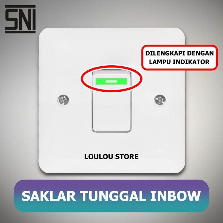 Saklar Engkel Single Inbow Tunggal Tanam Dinding IB VS901 VS