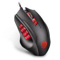 Professional Wired IMPACT Gaming Mouse 10000 DPI 17 Programmable Buttons LED Laser Gamer Mice High Precision Computer Mouse