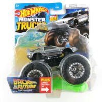 2022 Hot Wheels Monster Trucks BACK TO THE FUTURE TIME MACHINE Big Foot Collection Metal Die-Cast Model Cars Toys