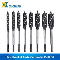 Carpenter Drill Bit Hex Shank Wood Milling Cutter 4 Flute Auger Drill Bit 10 25mm Woodworking Twist Drill Bits Wood Hole Opener