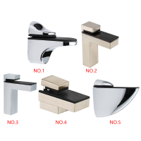 2pcs Wall Mount Glass Shelf Adjustable Wood Shelf Bracket Bracket Fish Mouth Glass Clamp 3-20mmZinc Alloy 3-28mm3-15mm3-20mm