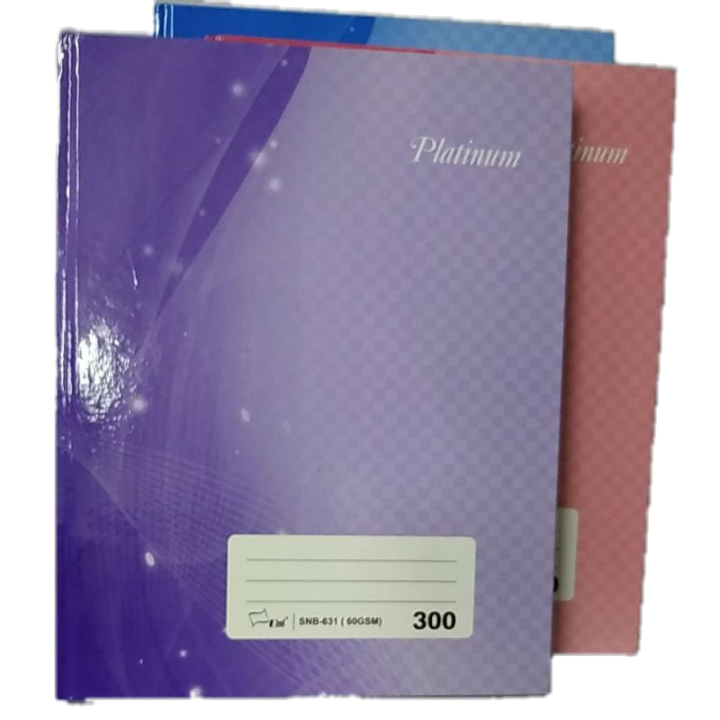 Uni SNB-631 Foolscap Book F5 300s Platinum Hard Cover Quarto Book ...