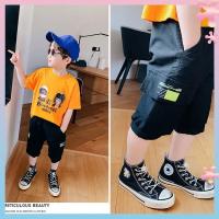 Childrens wear new boys shorts small and medium-sized childrens thin cropped pants childrens baby loose Western style overalls Korean style