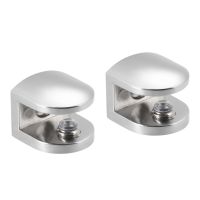 【CW】 Uxcell 2Pcs 4sizes Zinc Alloy Glass Shelf Bracket Adjustable 10-12mm 6-9mm 8-10mm Thick Clamp Clip Holder