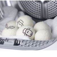 Greenhouse ลูกบอลผ้าขนสัตว์ Wool Dryer Balls ชุด6ลูก ลูกบอลปรับผ้านุ่ม ตัวช่วยในการอบผ้าให้แห้งไวขึ้นถึง 30% ️ลดรอยยับ ลดไฟฟ้าสถิตย์