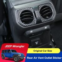 ：》“{： QHCP Car Armrest Box Rear Air Conditioner Outlet Frame Cover Trim Interior Mouldings Accessories For Jeep Wrangler JL 2018-2021