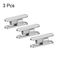 UXCELL High Quality 3Pcs 36mm Long Cupboard Zinc Alloy 90 Degree Detachable Door Hinge Silver Tone installation on the door