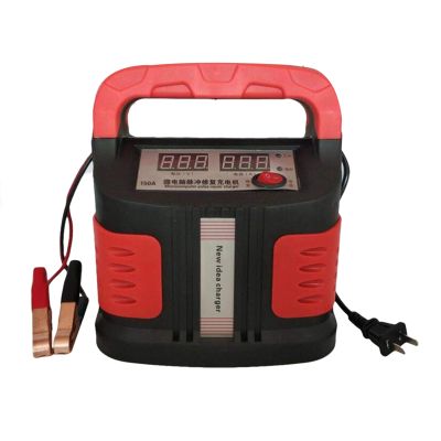 12V/24V 350W Portable Car Battery Charger 200MAh Intelligent Pulse Repair Type LCD Battery Charge Strong Charging Automatic Circuit Protection