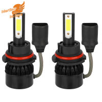 Martino หลอดไฟไฟหน้ารถมอเตอร์ไซค์แบบ LED รถยนต์2ชิ้น360ด้านข้าง ° ไฟก้อนกลม LED 18000lm 6000K ชุดแปลงไฟฉายคาดศีรษะสว่างพิเศษ9V-24V