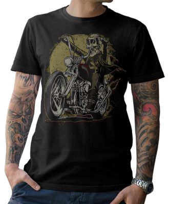 Men Famous Clothing Cotton Size T-Shirt-Skull-Biker Chopper Motorcycle Mc Visseur Skull Offensive Shirts XS-4XL-5XL-6XL