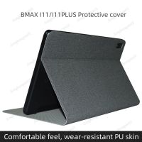 แฟ้ม PU สำหรับ BMAX MaxPad I11 Plus Case 10.4 "แท็บเล็ตพีซีขาตั้งพับได้ฟันด้าพร้อมเปลือกหลัง TPU นุ่ม