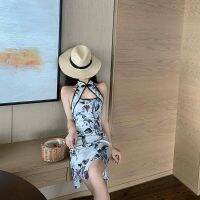 Lady Retro Print Split Slim Qipao Chinese Style Vintage Sleeveless Cheongsam Women y Club Bodycon Party Wedding Evening Dress