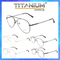 Fedo Titanium 100% แว่นตา รุ่น 106 กรอบเต็ม Pilot ทรงนักบิน ขาข้อต่อ วัสดุ ไทเทเนียม (สำหรับตัดเลนส์) กรอบแว่นตา สวมใส่สบาย น้ำหนักเบา ไม่ตกเทรนด์ มีความแข็งแรงทนทาน Full frame Eyeglass leg joints Titanium material Eyewear Top Glasses