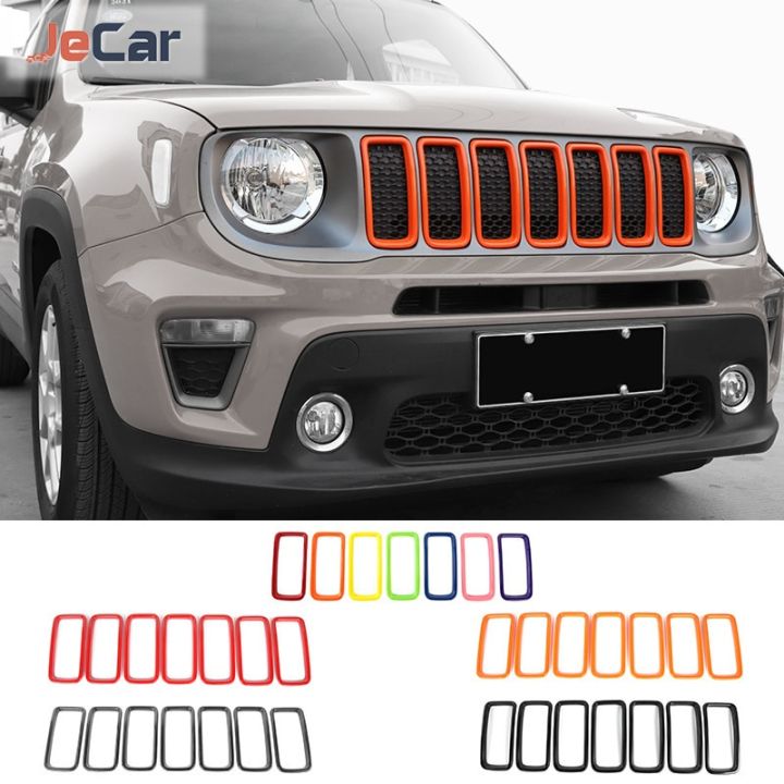 สติกเกอร์ตกแต่งกระจังหน้ารถยนต์-abs-สำหรับ-jeep-renegade-2019ของแต่งตกแต่งรถภายนอก