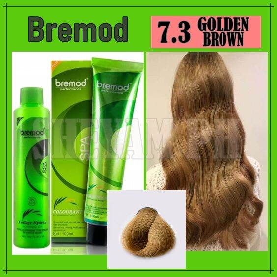 BREMOD 7.3 GOLDEN BROWN SET WITH OXIDIZING HAIR COLOR | Lazada PH