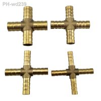 Brass Hose Barb Fitting 4 way Cross Fitting Connector For Hose ID 6 mm 8mm 10 mm 12 mm