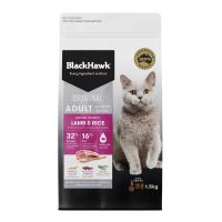 อาหารสัตว์ อาหารแมว BlackHawk อาหารเมล็ด โปรตีนสูง ธาตุเหล็ก B12 บำรุงขน เกรตนำเข้า สำหรับแมวแพ้ง่าย ขนร่วง จากเนื้อแกะ