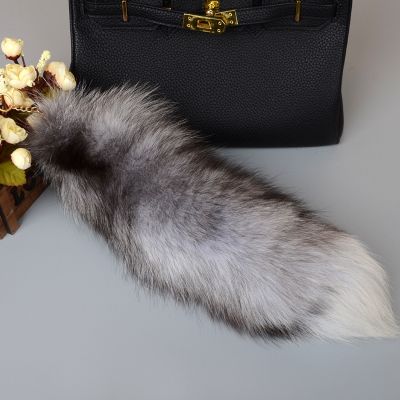 100 Real Fox Fur Hair Tail Keychain Cute Doll Pendant Couple Bag Pendant Car Keychain